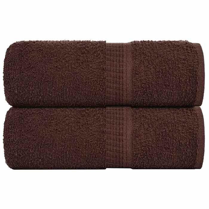 VidaXL Washcloths 2 Pieces FROGN Brown 30 X 30 Cm 100% Cotton 136752