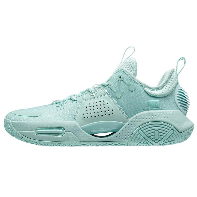 New LINING All City 9 V1.5 Basketball Shoes Men Low Top Water Wave Green