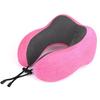 U-Shaped Ice Silk Memory Foam Neck Pillow for Cervical Support and Travel