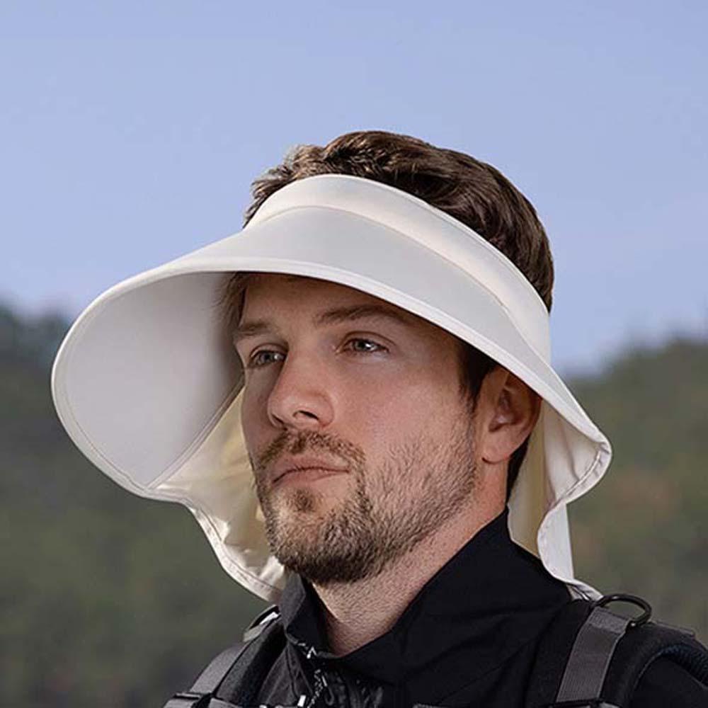Ice Silk Summer Men Visor Cap Wide Brim Mountaineering Cap Fashion Sun Cap  Famale