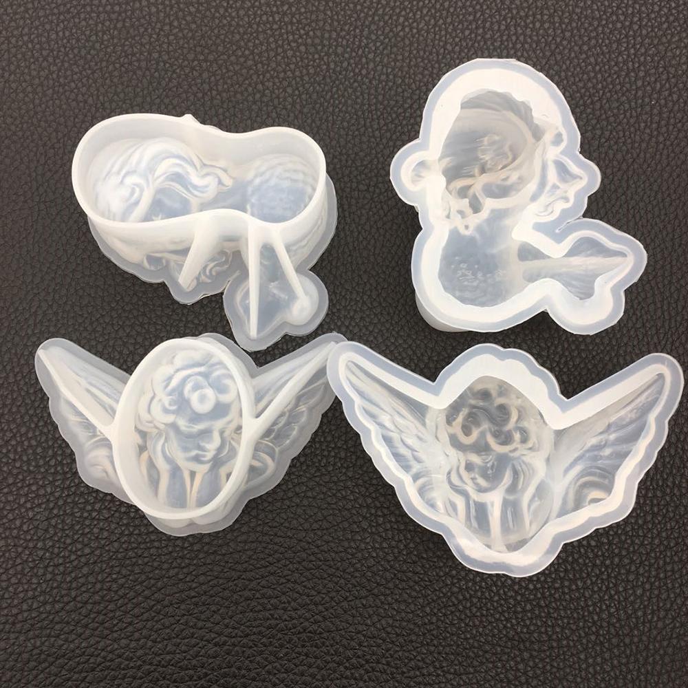 Silicone World Angel Mermaid Silicone Molds Chocolate Fondant Mould Handmade Soap Mold Cake Topper DIY Craft Art Candle Mold