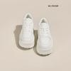 Chaussures blanches à semelles épaisses en cuir pour femmes, modèles d'automne 2025, nouvelles chaussures populaires haut de gamme polyvalentes de type muffin décontractées