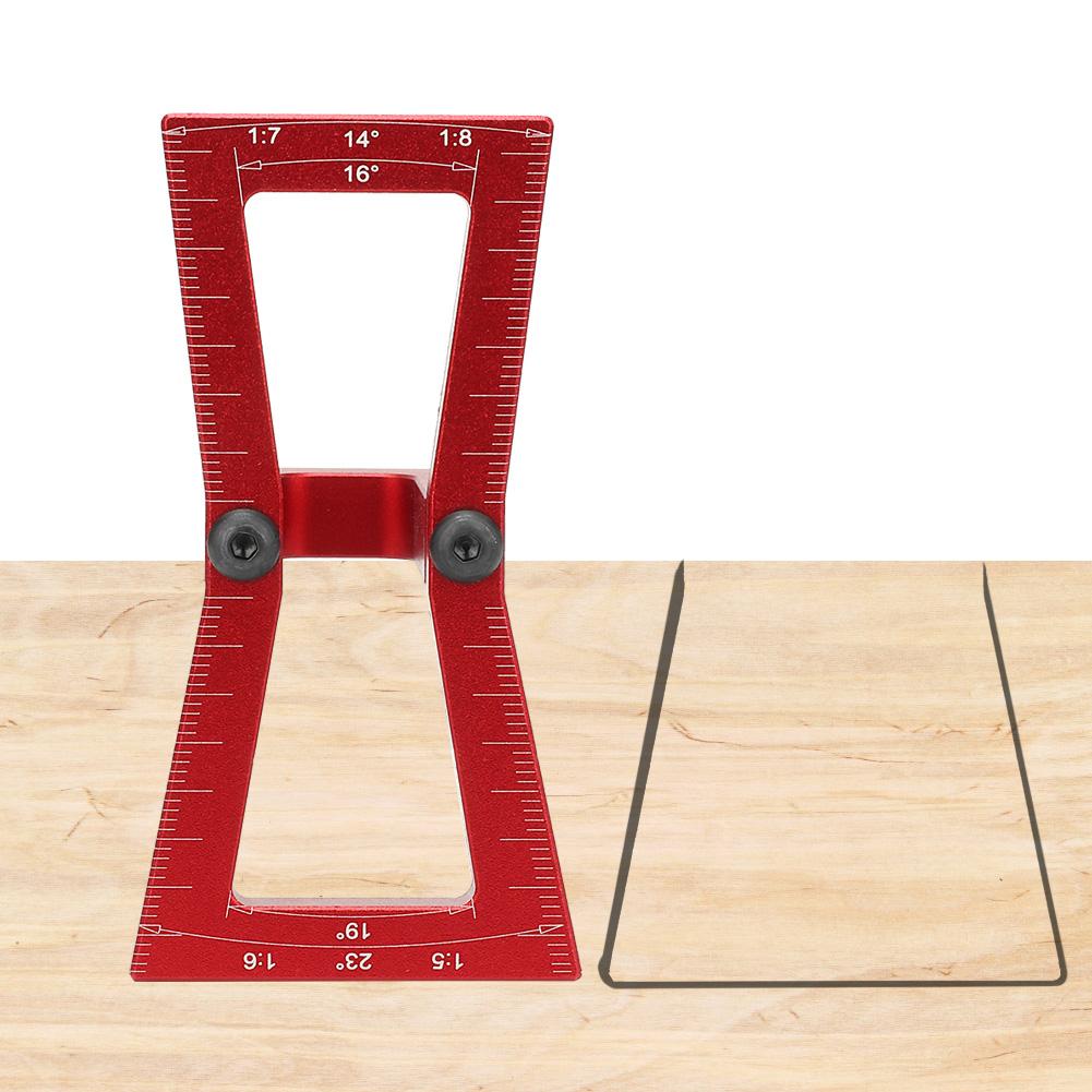DIY Woodworking Dovetail Ruler Marker Wood Joints Gauge Guide Tool (1:5 1:7, 1:6 1:8) (Red)