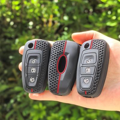 Funda de Silicona para Mando de Coche de 3 Botones para Ford Ranger C-Max S-Max Focus MK3 Galaxy Mondeo Transit Tourneo Custom