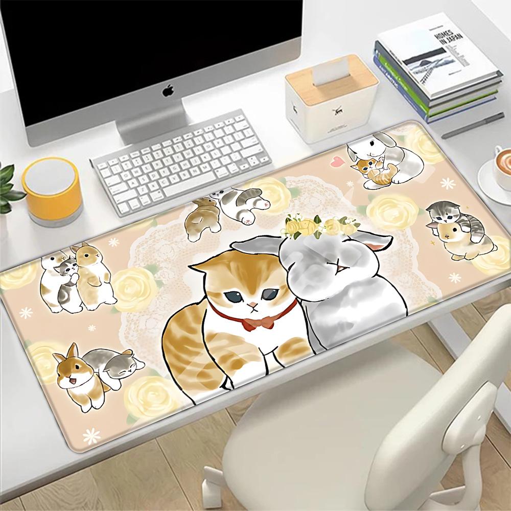 Cute cat mmofusands Mousepad HD Printing Computer Gamers Locking Edge Nonslip Mouse Pad XXLxcm Keyboard PC Desk Pad