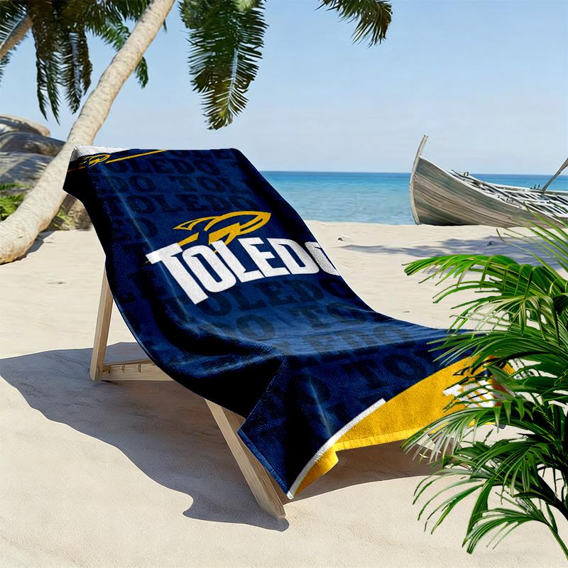 Toledo Rockets Print Beach Towel, Large Soft Quick Dry Towel for Beach Camping Swimming
