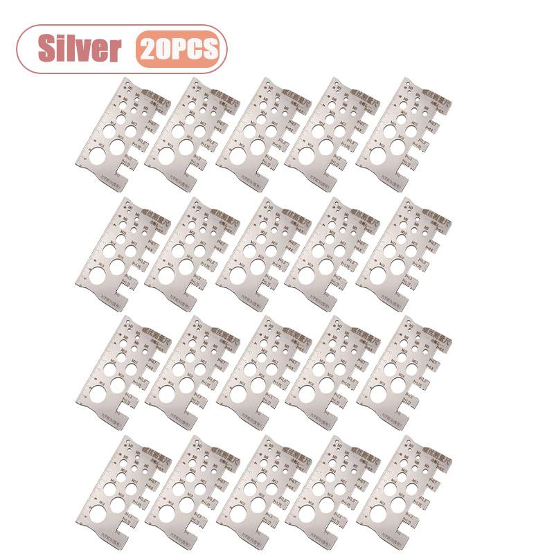 1-20PCS Stainless Steel Screw Measuring Ruler Bolt Nut Thread Checker Gauge Fastener Identifier Tool for Automotive Plumbing