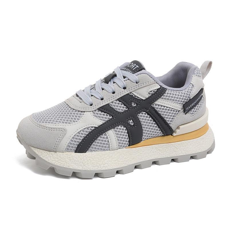 Light Luxury Thick-soled Women's New Spring and Autumn Mesh Breathable Sports and Leisure Shoes Dad Shoes