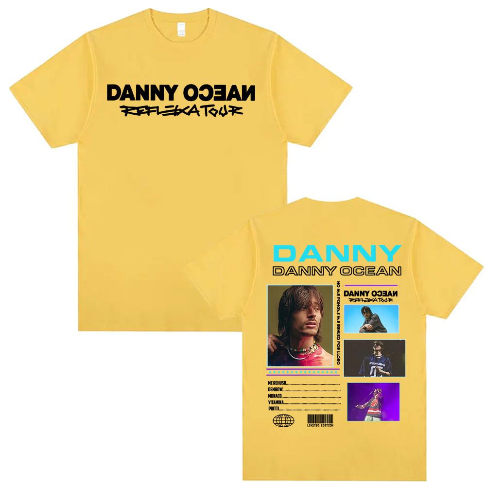 Danny Ocean 2026 Reflexa Tour 2026 Concert T Shirt Mens Clothing Hip Hop Pop Music Summer Shirt 100 Cotton Oversized Tshirt