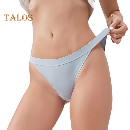 

Женские трусы с низкой талией, однотонные стринги, бесшовные, высокоэластичные, цельные, треугольные трусики-бикини XL светло-синий