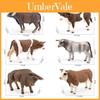 Realistic Pvc Swiss Brown Cow Model For Farm Decor And Collectibles With Detailed Features