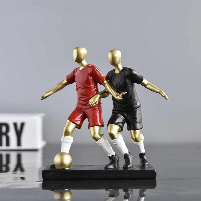 Football players figure statue Modern home office desktop ornament small decoration crafts resin home Front Desk decor sculpture