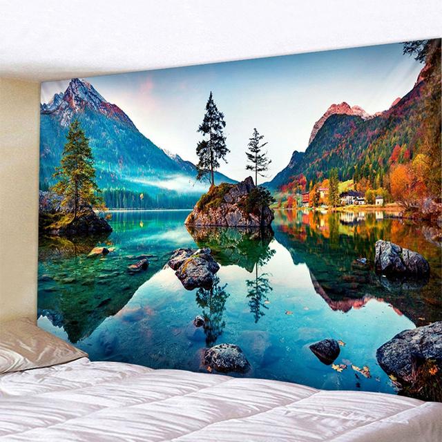 Beautiful Wave Landscape Printed Large Wall Tapestry Wall Hanging Wall Tapestries Wall Art Nature Scenery Bedroom Living Room