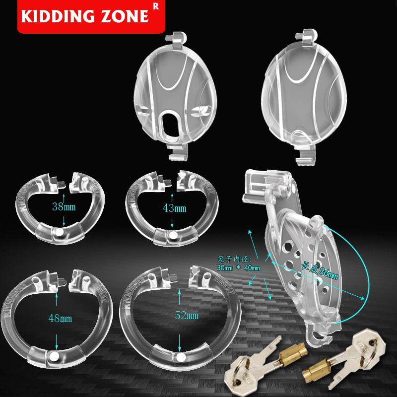 Plastic Chastity Cage Men Permanent Cock Cage Chastity Belt Male Penis Ring Lockable Adult Sex Toys for Men Erotic Accessories