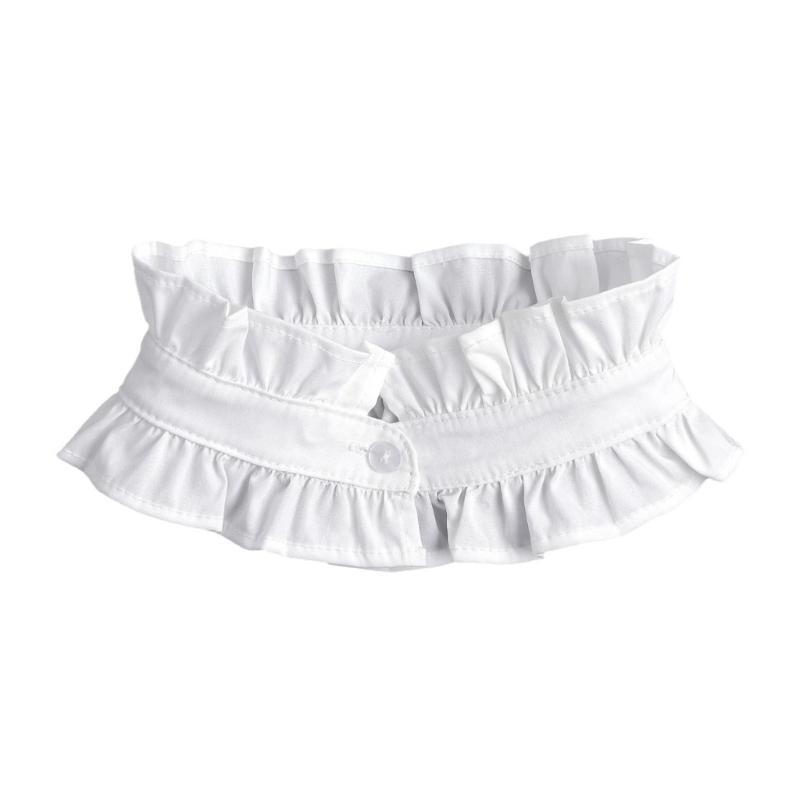 

Vintage Pleated Ruffled False Collar Detachable Blouse Half Shirt Collar Decorative Neck Ruff Choker Neckwear for Women 1