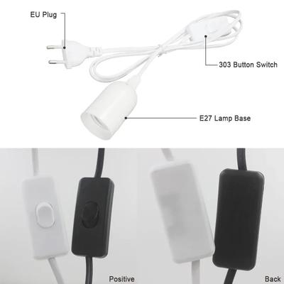 EU US Plug 1.8m Power Cord Cables E27 Lamp Base Holder With Switch Wire For Pendant Led Bulbs Fixture Hanglamp Suspension Socket