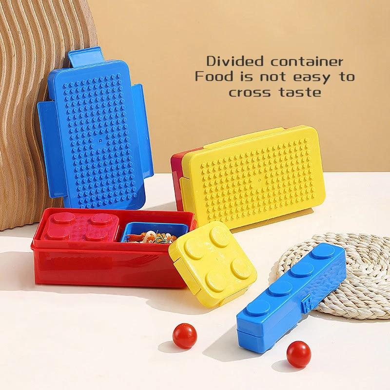 Building Block Lunch Box Color Building Blocks Splicing Sealed Lunch Box Fruit Salad Bento Box Food Storage Containers VIE LENTE