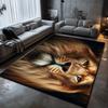 Luxury Lion Pattern Area Rug Animal Art Home Decor Carpet Soft Non-slip Floor Protector Mat for Living Room Bedroom