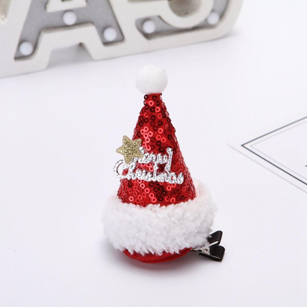 Cloth Zinc Zinc Alloy Christmas Hair Clip Korean Style Headwear Kids Hair Accessories Christmas Hat Hairpin