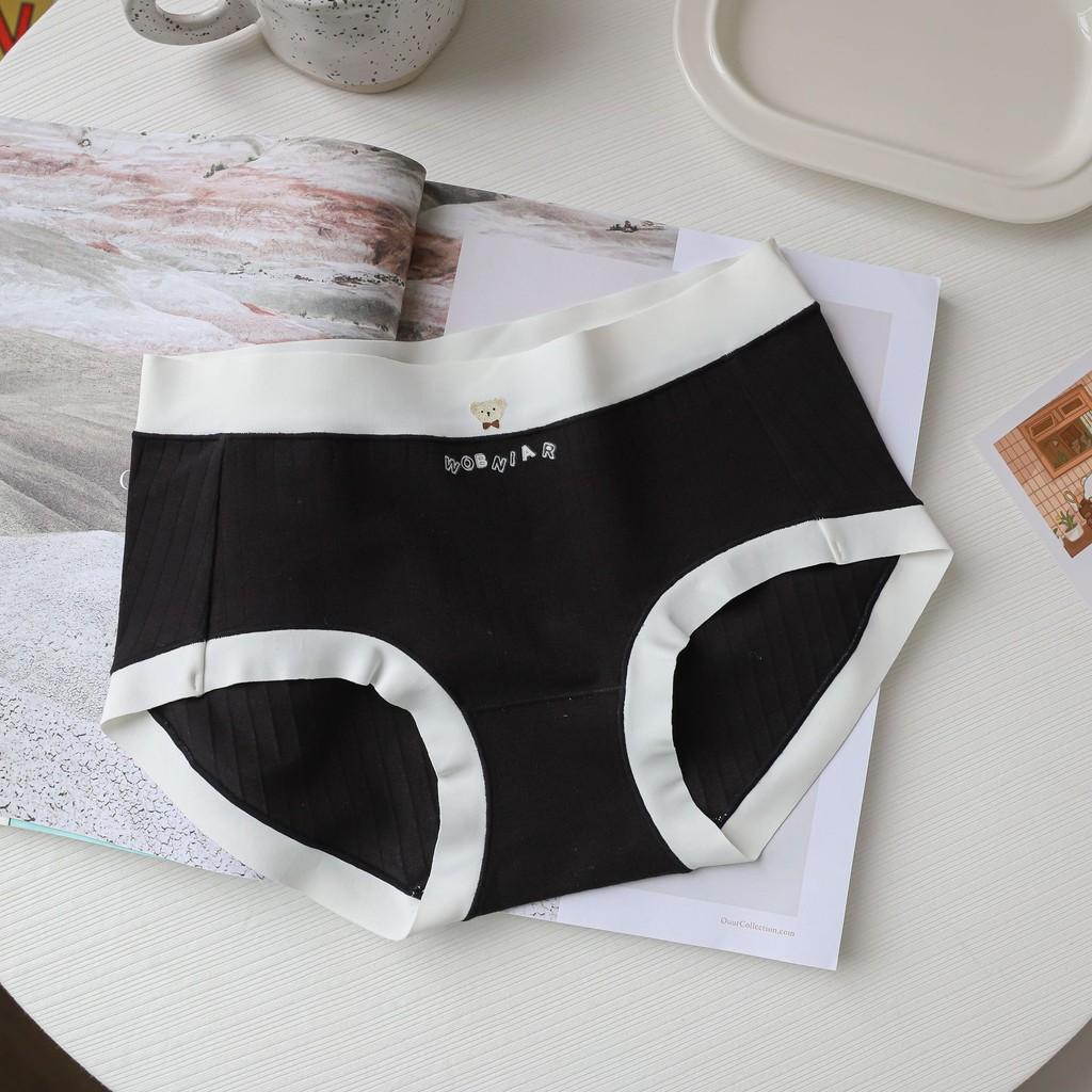 

Comfortable N8184 Long-staple Cotton Women s Cotton Underwear Mid-rise Breathable Triangle Panties In Assorted Colors For All Seasons Black,One Size