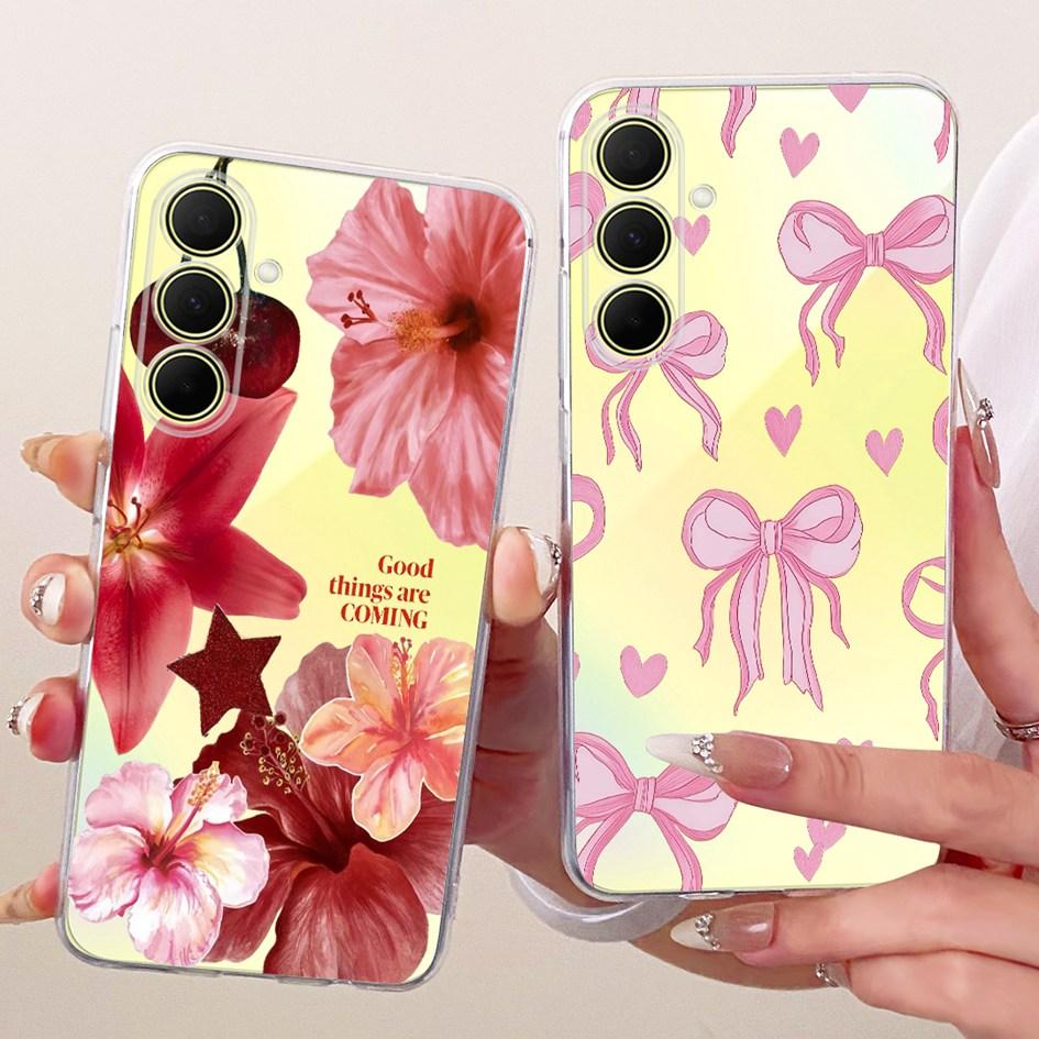 Hülle Für Samsung Galaxy A17 A37 A57 5G Cover Neue Stilvolle Blume Klare Weiche Silikon Handyhülle Für Samsung A 17 A 37 A 57 Stoßfänger