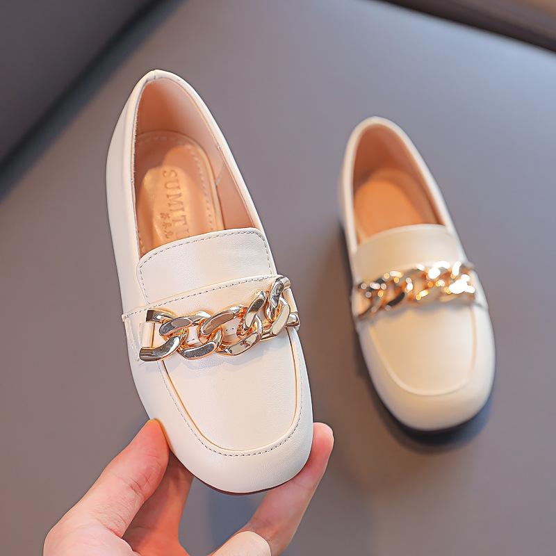 Girls' Leather Princess shoes2026Soft-soled Non-slip Children's Loafers for Older Kids, Suitable for All Seasons, Ballet Shoes