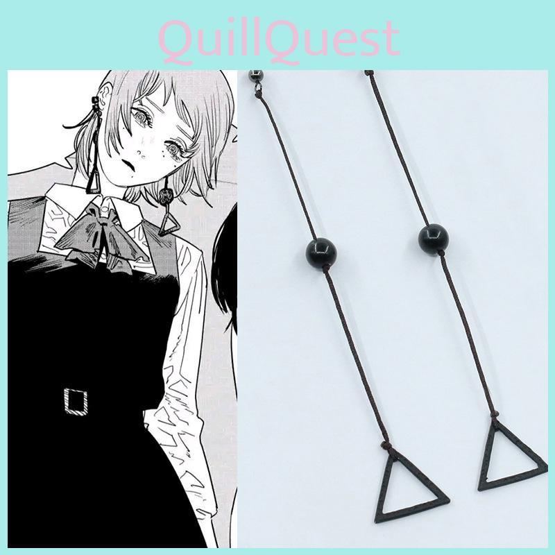 Chainsaw Man Sawatari Ear Jewelry Metal Earrings Modern Minimalist Style For Cosplay