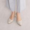 Himiko (Himiko) Switch Design Diagonal Cut Pumps / 643107 Platinum 230