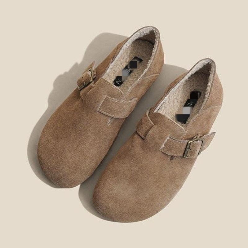 Mao Mao shoes velvet single shoes women's winter Doudou shoes one pedal warm cotton shoes fashion