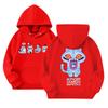Children's Casual Round Neck Printed Pullover Long-sleeved Hooded Sweatshirt Top