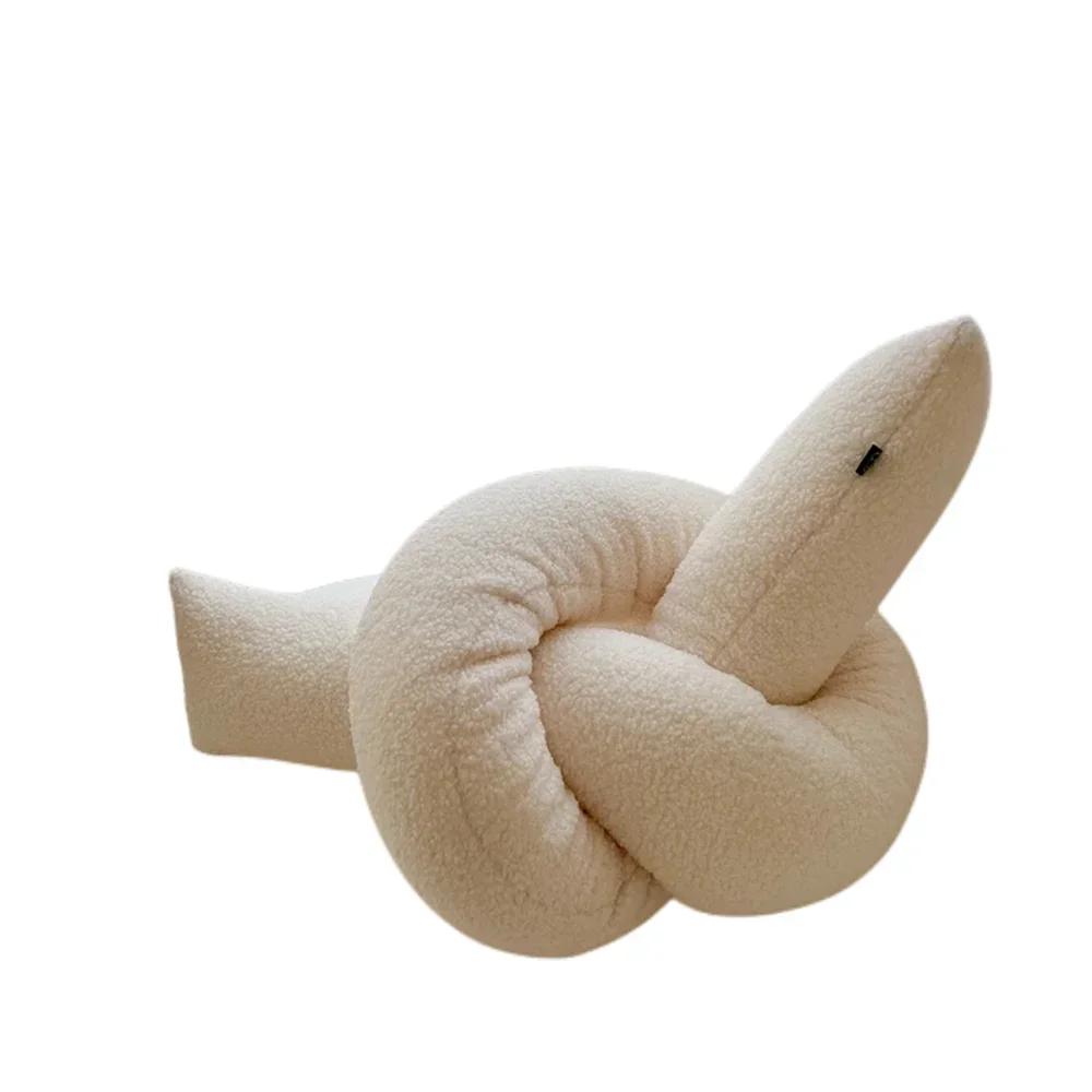 

Funny Plush Wool Cushion Solid Color Living Room Decor Stuffed Pillows for Sofa Creative Rest Waist Throw Pillow Birthday Gifts