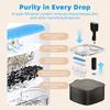 Transparent Black Large Capacity USB Powered Pet Water Fountain with flows System Cats Quiet Pump operations Easy to Design