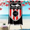 Custom Name Sunderland Print Beach Towel, Large Soft Quick Dry Towel for Beach Camping Swimming_xia