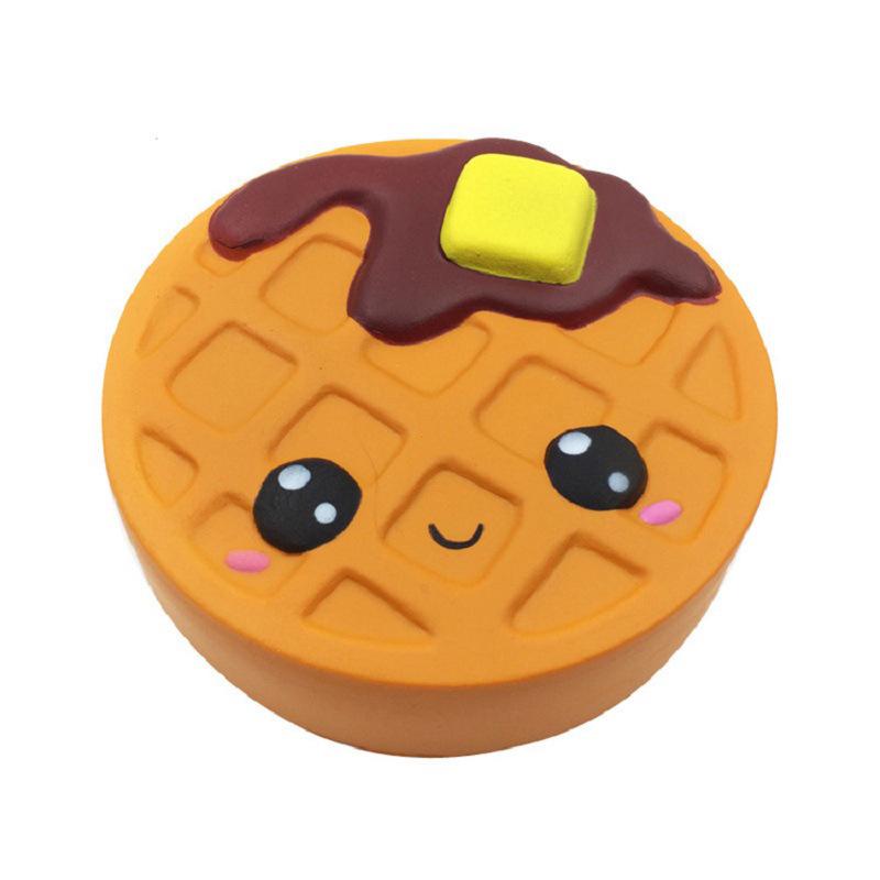 Cross Squishy Square Bean Cake Waffle Biscuit PU Slow Rebound Simulation Toy