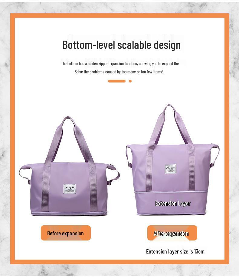 Women's Lightweight Waterproof Travel Duffle & Organizer Shoulder Handbag