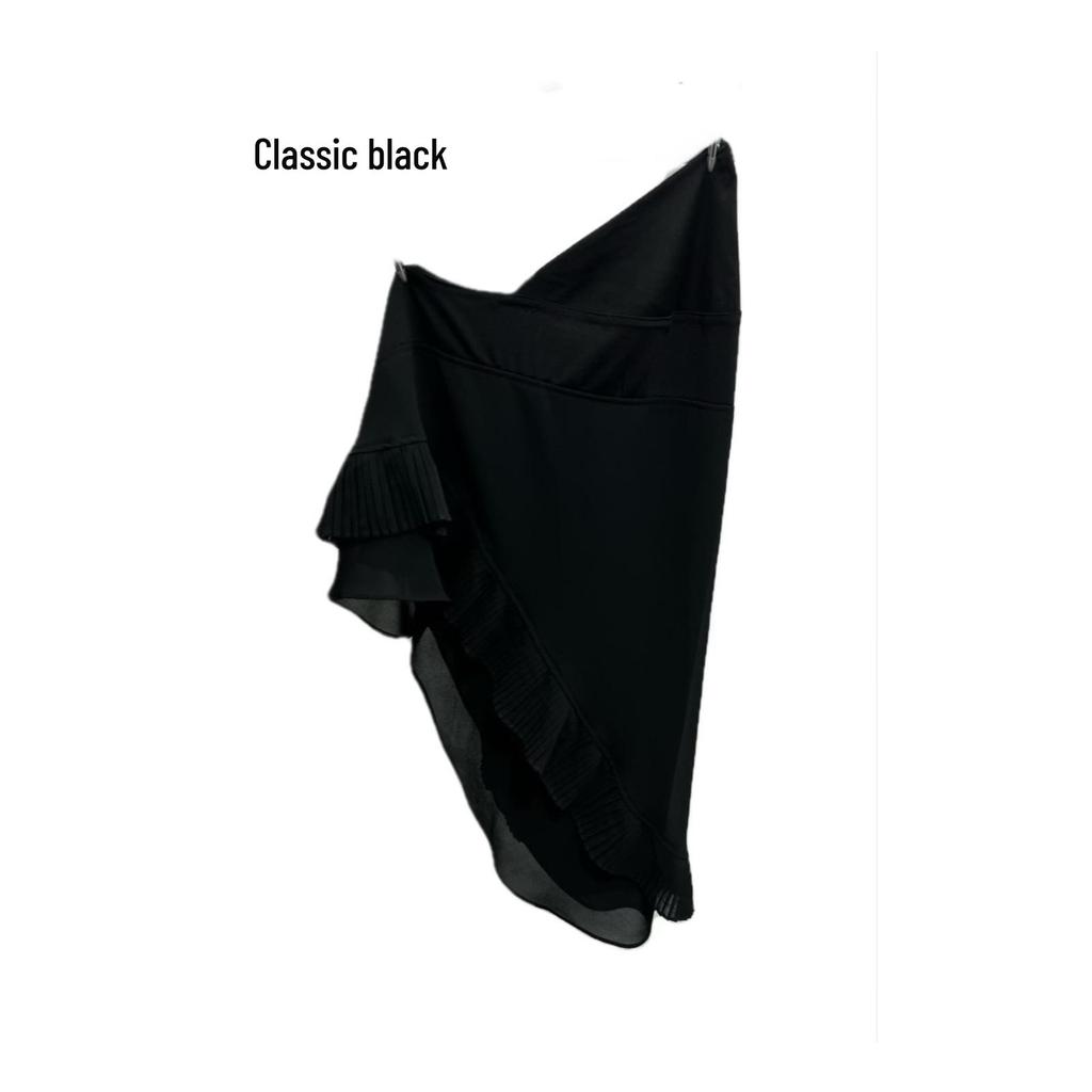 Muslim Women's Double Layer Chiffon Hijab - Pleated Edge Color Block Pullover