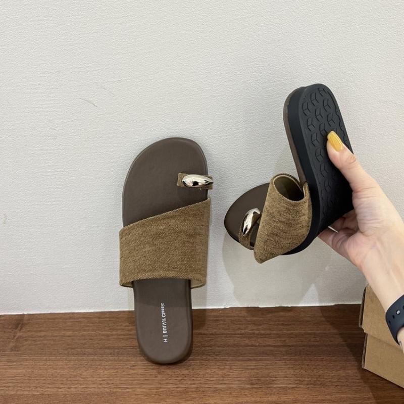 Fashion Trend Women Clip-toe Slippers Summer Classic Fashion Ladies Casual Outdoor Slip-on Slippers Non-slip Soft Women Flat Slippers