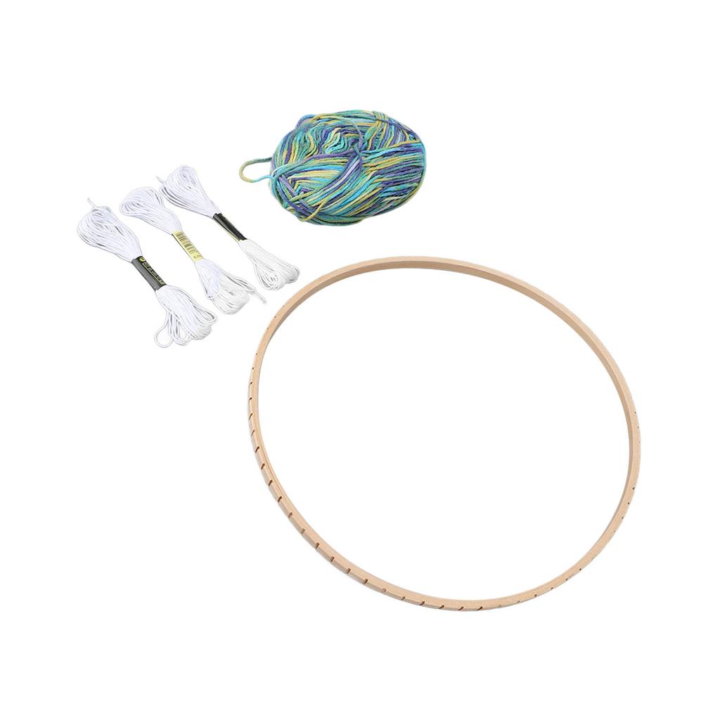 Knitting Loom Set Circular Home Knitter Machine Kit with Colorful Wool for Coasters Hats Bags Crafts