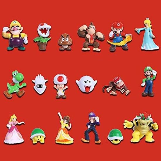 18 pieces Mary character super action figure mini toy Brothers Princess turtle cake decoration party supplies gift fans