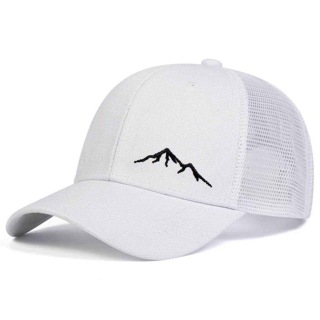 Unisex Minimalist Mountain Embroidery Baseball Net Caps Spring and Summer Outdoor Adjustable Casual Hats Sunscreen Hat