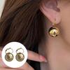 1 Pair Ball Dangle Earrings for Women, Metal Round Ball Drop Earrings, Sliver Gold Plated Jewelry Gifts
