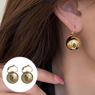 1 Pair Ball Dangle Earrings for Women, Metal Round Ball Drop Earrings, Sliver Gold Plated Jewelry Gifts