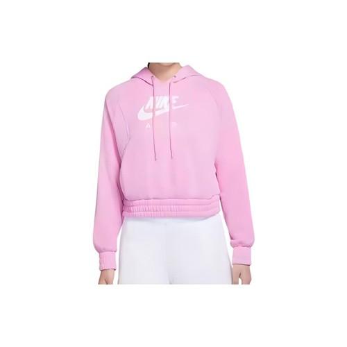 Nike Dámská růžová krátká ležérní mikina s kapucí