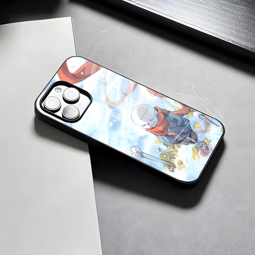 Sans U-Undertale Game Phone Case For IPhone 17 Pro Max 15 Pro 16 14 Plus 12 13 Mini 11 Pro Shockproof Glass Cover
