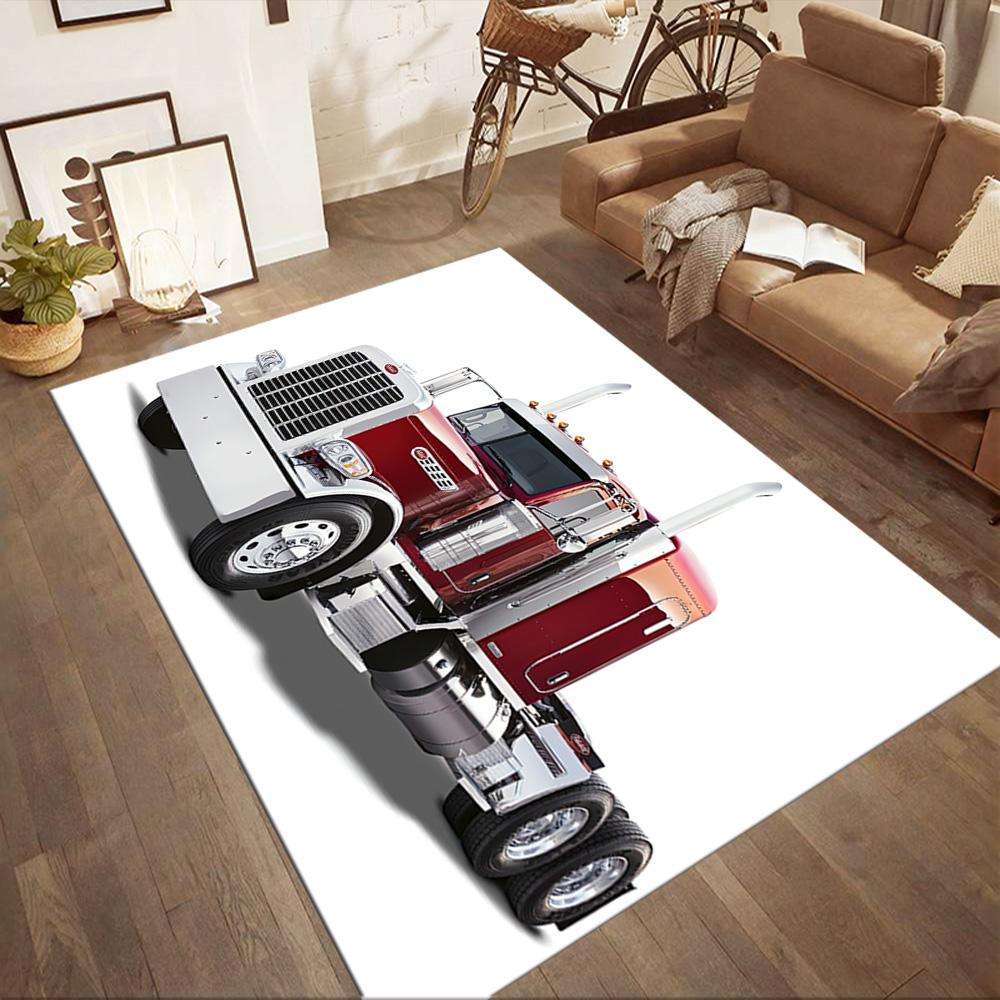 Kw Heavy Trucks Area Rug Suitable For Study Room Foyer Dining Room Dormitory Antislip Carpet Office Home Decor