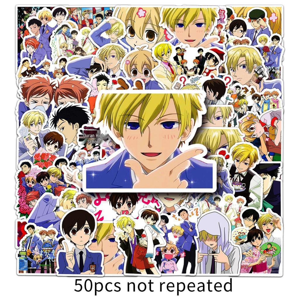 Ouran High School Host Club Anime Stickers 50-Pack: Creative Decor for Phone Cases & Suitcases