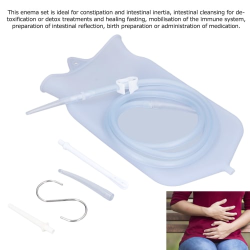 Enema Bag Set, 2L Practical Enema Kit for Colon Cleansing