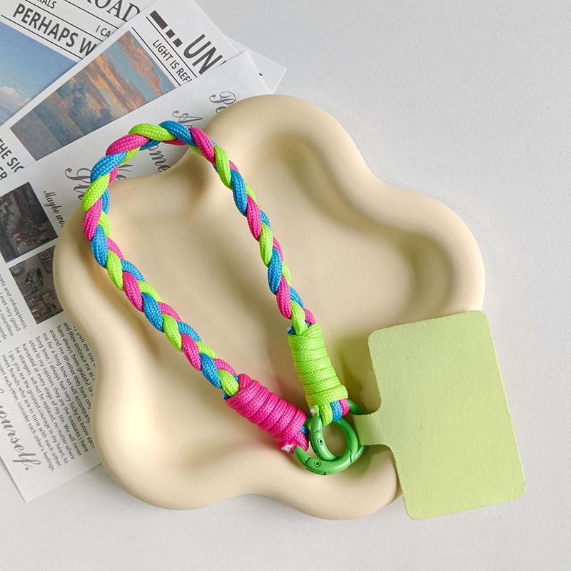 Красочный Сладкий Телефон Ручной Работы Плетеный Шнурок от Потери Милый Брелок Подвеска Конфетные Цвета Чехол для Телефона Короткая Цепочка Подарки