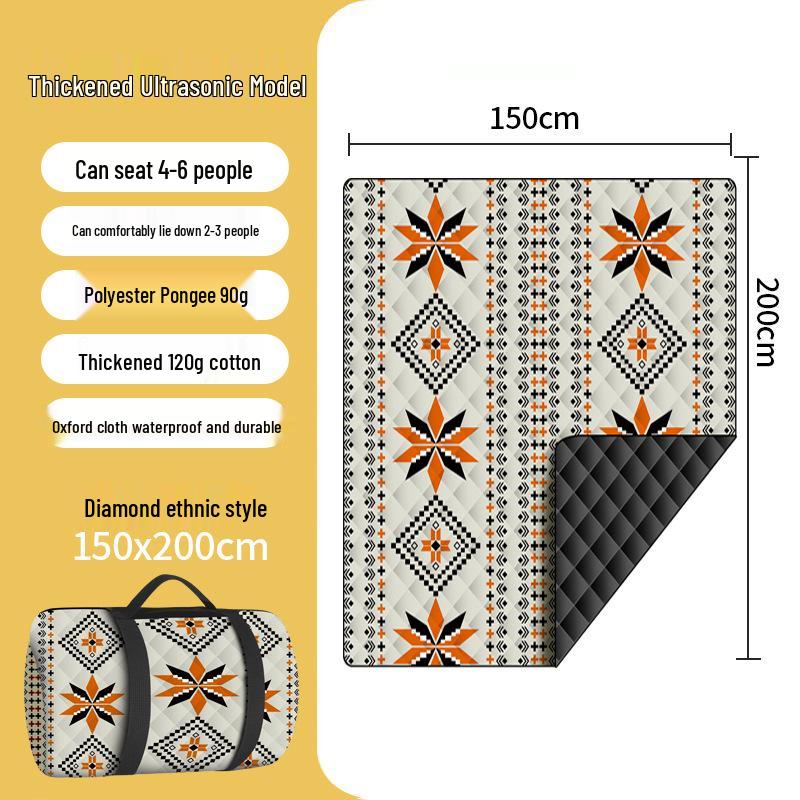 Thickened Moisture-Proof Outdoor Mat: Lawn, Picnic, Beach & Camping