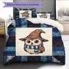 Juego de Ropa de Cama con Estampado de Dibujos Animados Colcha Funda de Colcha Funda de Almohada Decoración del Hogar Regalo de Cumpleaños (1 * funda nórdica + 2 * fundas de almohada, sin núcleo)